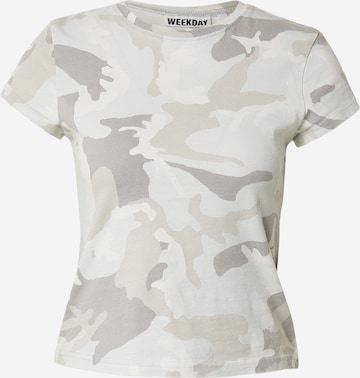 balta WEEKDAY Marškinėliai: priekis