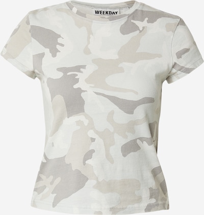 WEEKDAY Paita värissä harmaa / beigenharmaa / vaaleanharmaa / valkoinen, Tuotenäkymä