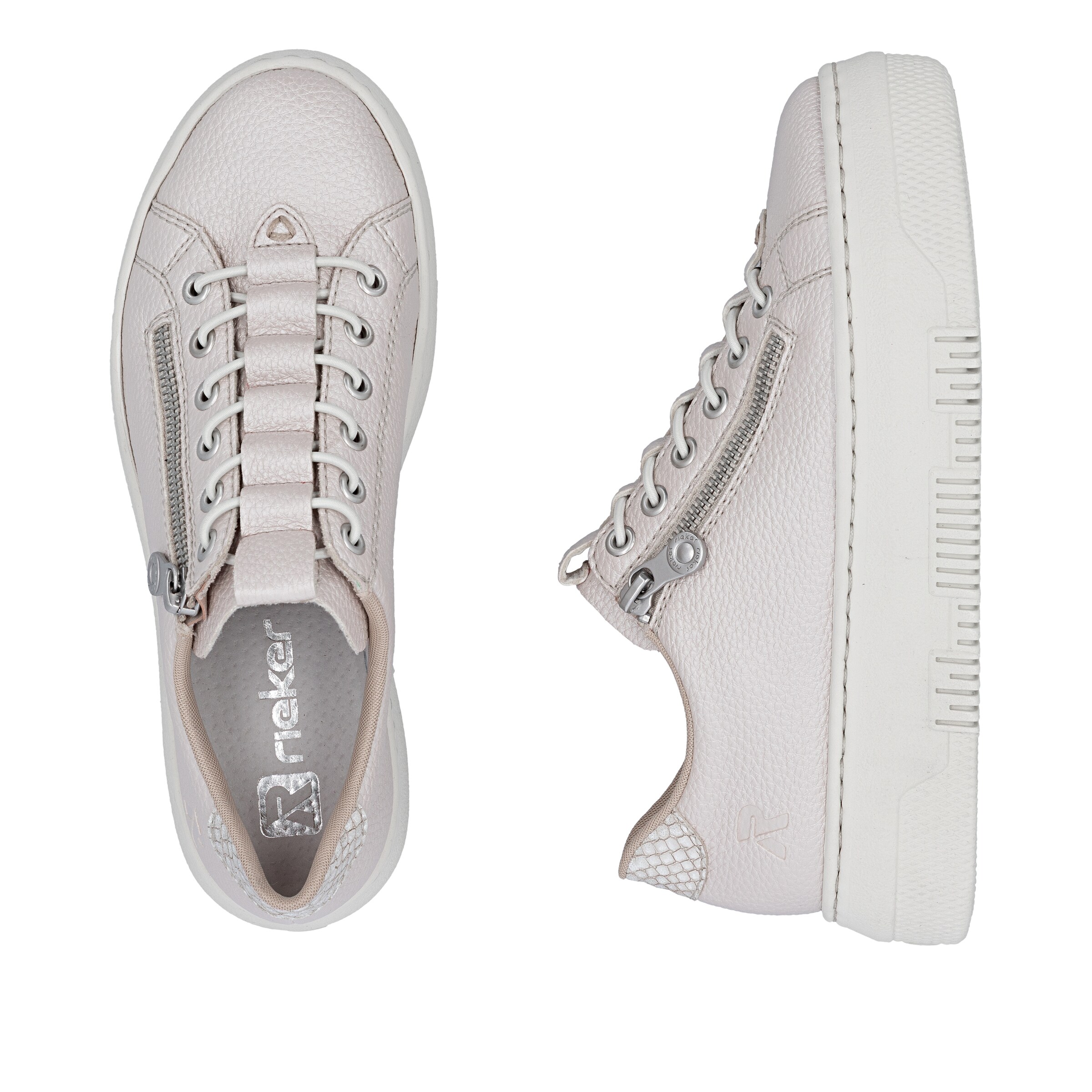 Baskets basses Rieker en argent