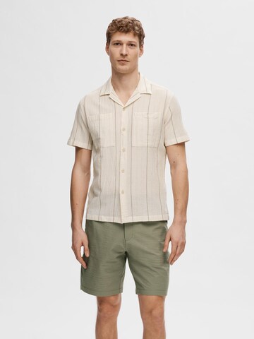 SELECTED HOMME Comfort Fit Hemd in Beige: predná strana