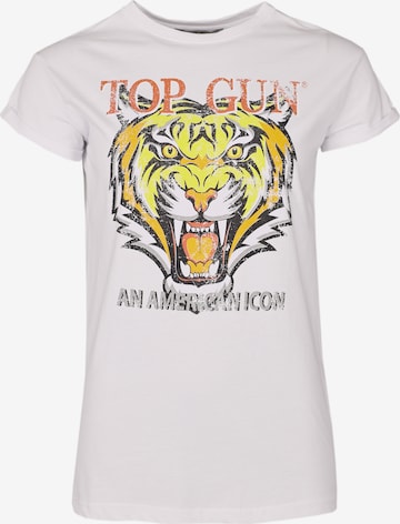 TOP GUN Shirt ' ' in White: front