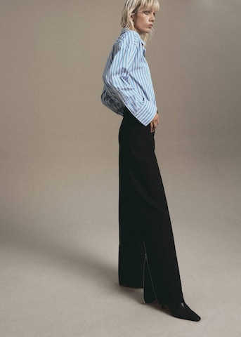 MANGO Regular Pants in Black