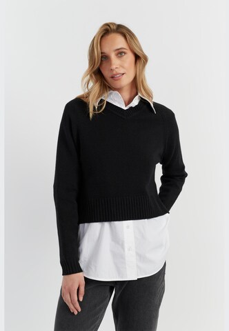 Chinti & Parker Svetr – černá: přední strana