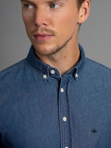 Laurent Vergne Slim fit Button Up Shirt 'Marseille Slim Fit Denim Shirt' in Blue