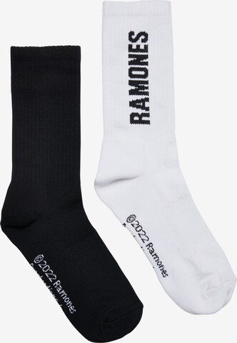 Merchcode Socken 'Ramones' in Schwarz