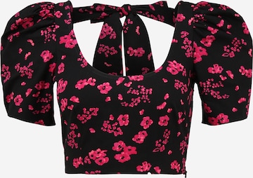 Miss Selfridge Petite Shirt 'Fuschia' in Black: front