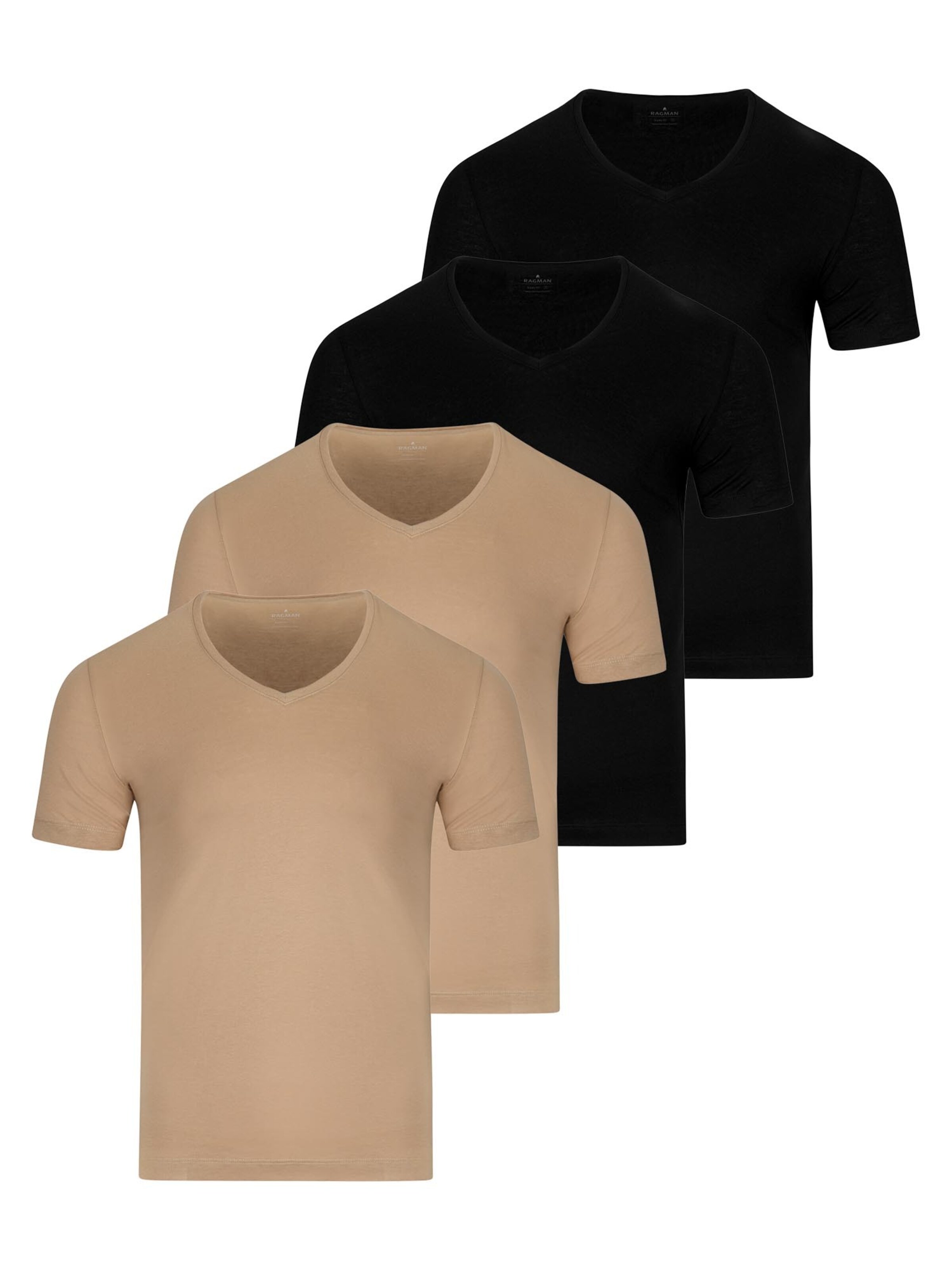 Ragman Undershirt 'Basic' in Brown: front