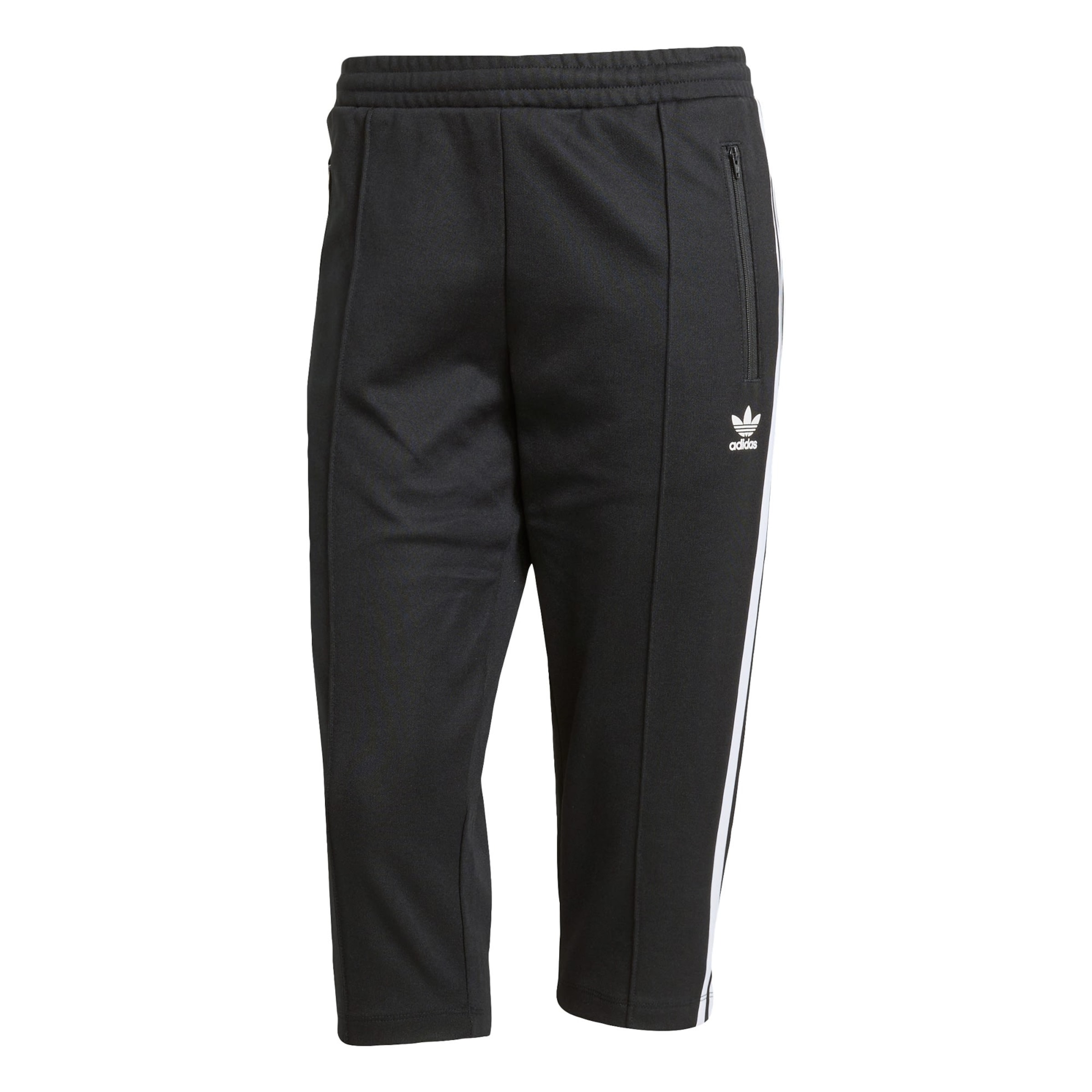 Coupe slim Pantalon 'Adicolor 3-Stripes Capri Track' ADIDAS ORIGINALS en noir : devant
