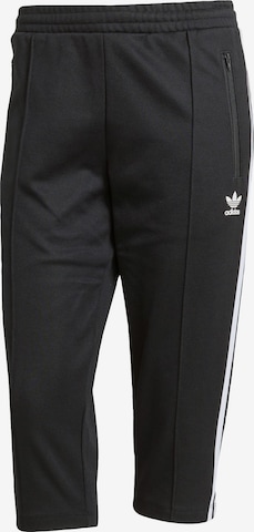juoda ADIDAS ORIGINALS Prigludęs Kelnės 'Adicolor 3-Stripes Capri Track': priekis