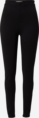 Abercrombie & Fitch - Skinny Leggings 'PONTE' em preto: frente