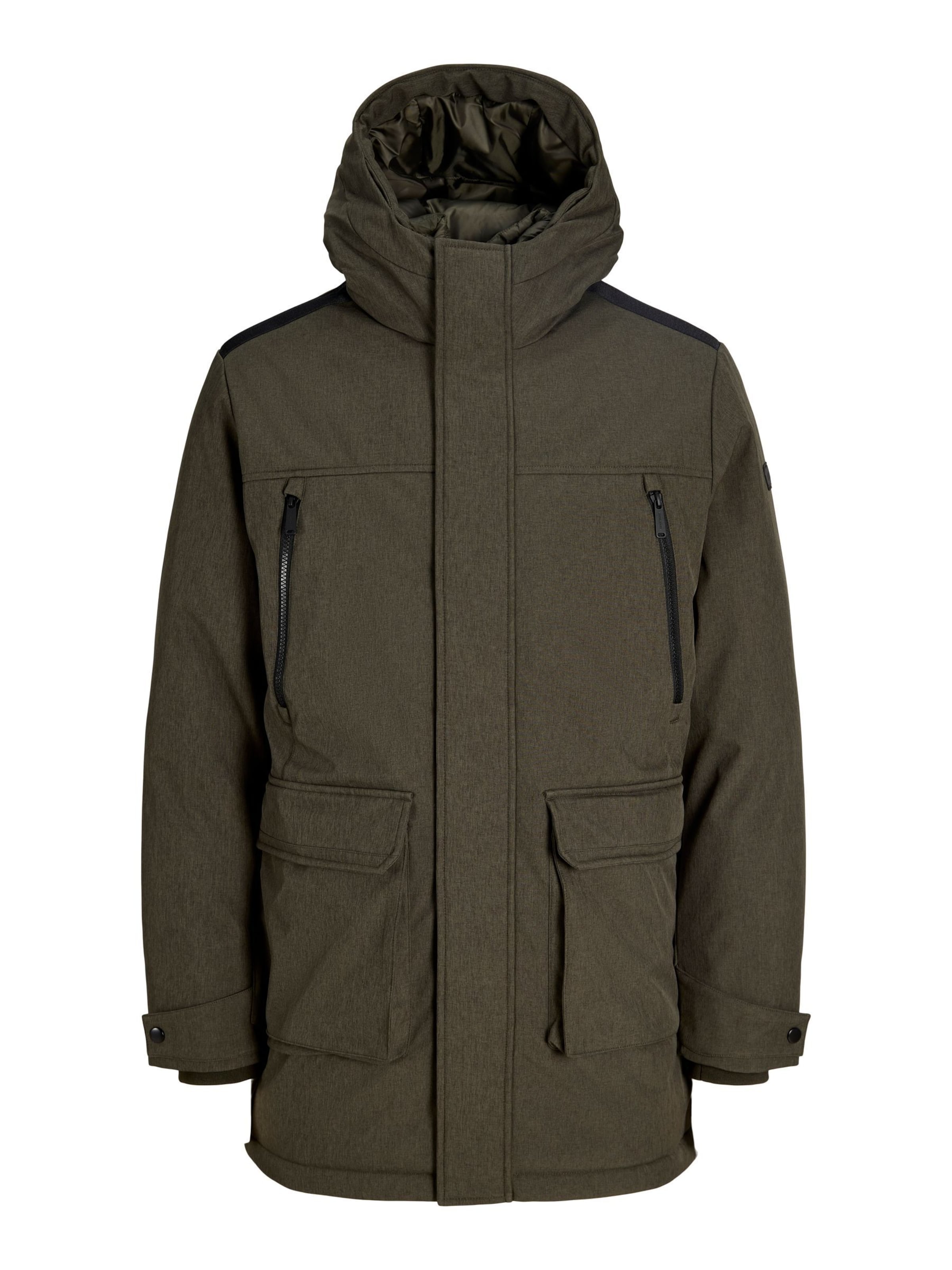 JACK & JONES Tussenparka 'JJClark' in Groen: voorkant
