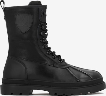 KazarČizme na vezanje - crna boja: prednji dio