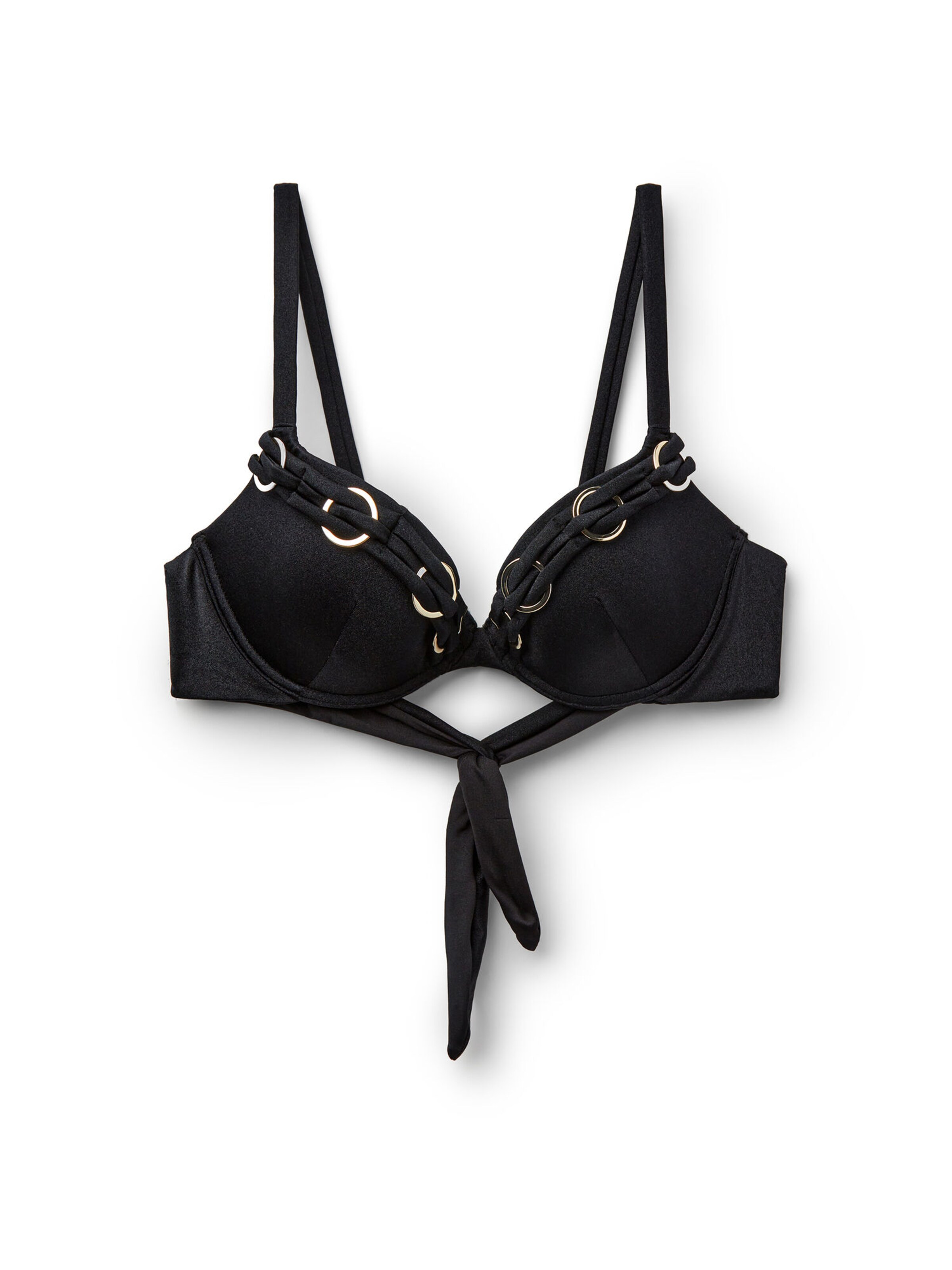 Tezenis Push-up Bikini Top 'Royal Essence' in Black: front