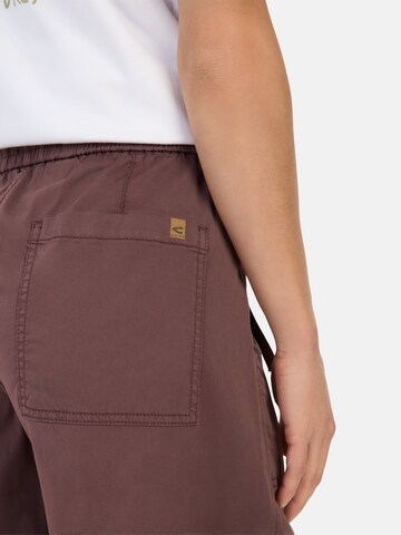 CAMEL ACTIVE Regular Bermuda Shorts mit elastischem Tunnelzug in Rot