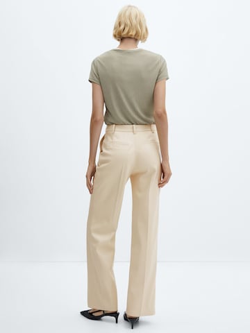 Wide Leg Pantalon à plis 'City' MANGO en beige