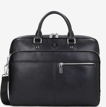 Kazar Document Bag in Black: front