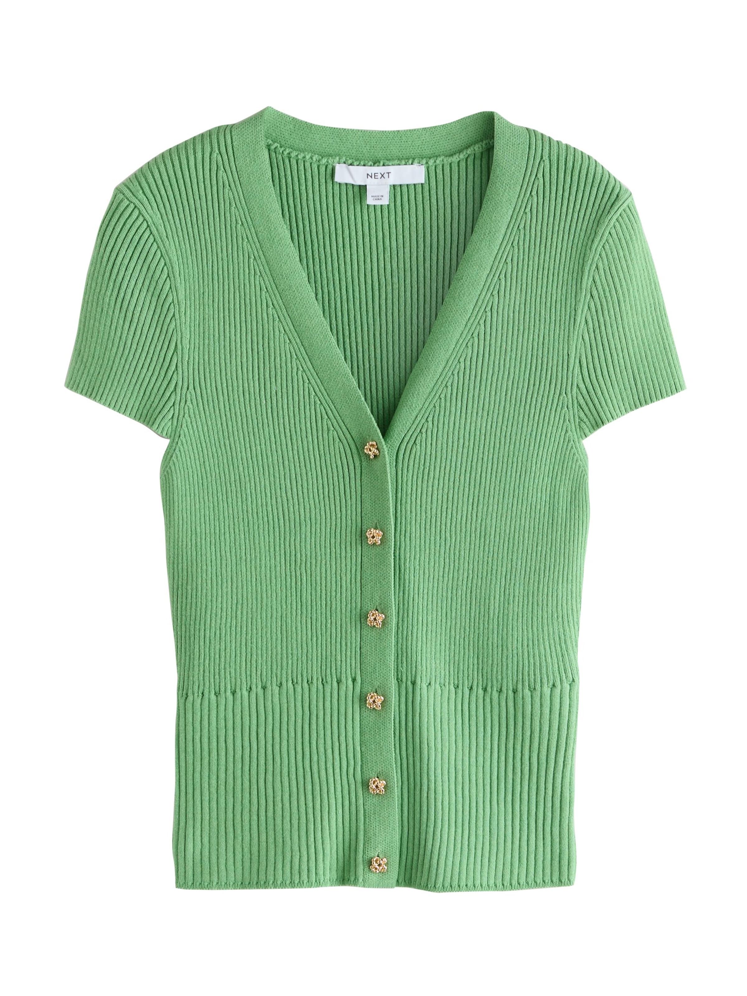 Next Strickjacke in Grün: Vorderseite