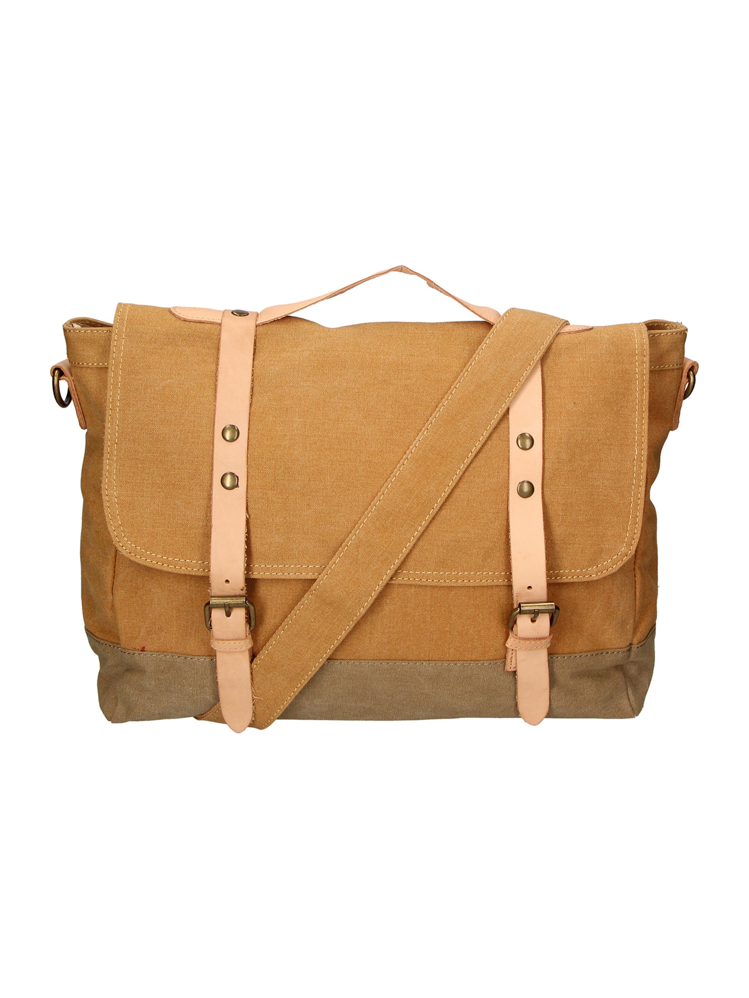 Borsa messenger di Gave Lux in marrone: frontale