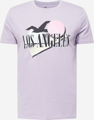 T-Shirt HOLLISTER en violet : devant