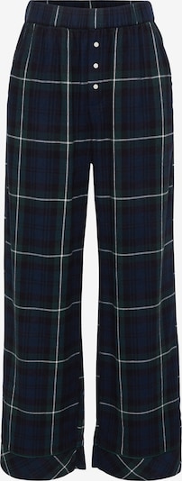 Abercrombie & Fitch Pidžama hlače u mornarsko plava / kraljevski zelena / bijela, Pregled proizvoda