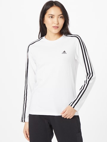 ADIDAS SPORTSWEAR Performance shirt 'Essentials 3-Stripes' in White: front