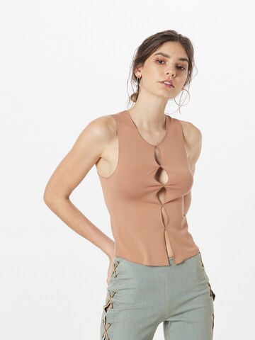 SHYX Top in Brown: front