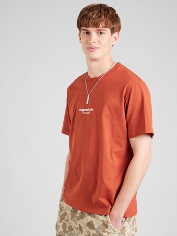 JACK & JONES Футболка 'JORVesterbro' в Коричневый: спереди