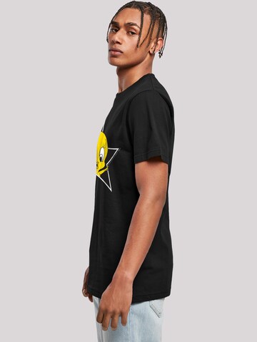 F4NT4STIC Shirt 'Looney Tunes Tweety Pie Star' in Zwart