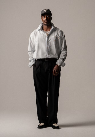 BLKVIS Comfort fit Button Up Shirt 'Script' in Blue