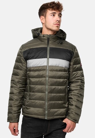 INDICODE JEANS Winterjas 'Hampshire' in Groen: voorkant