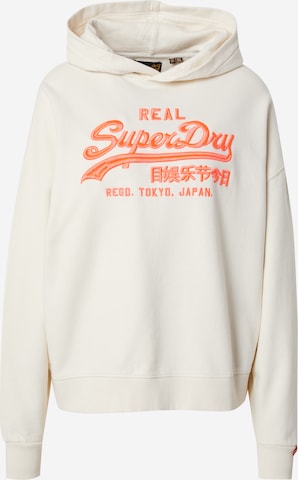 Sweat-shirt Superdry en beige : devant