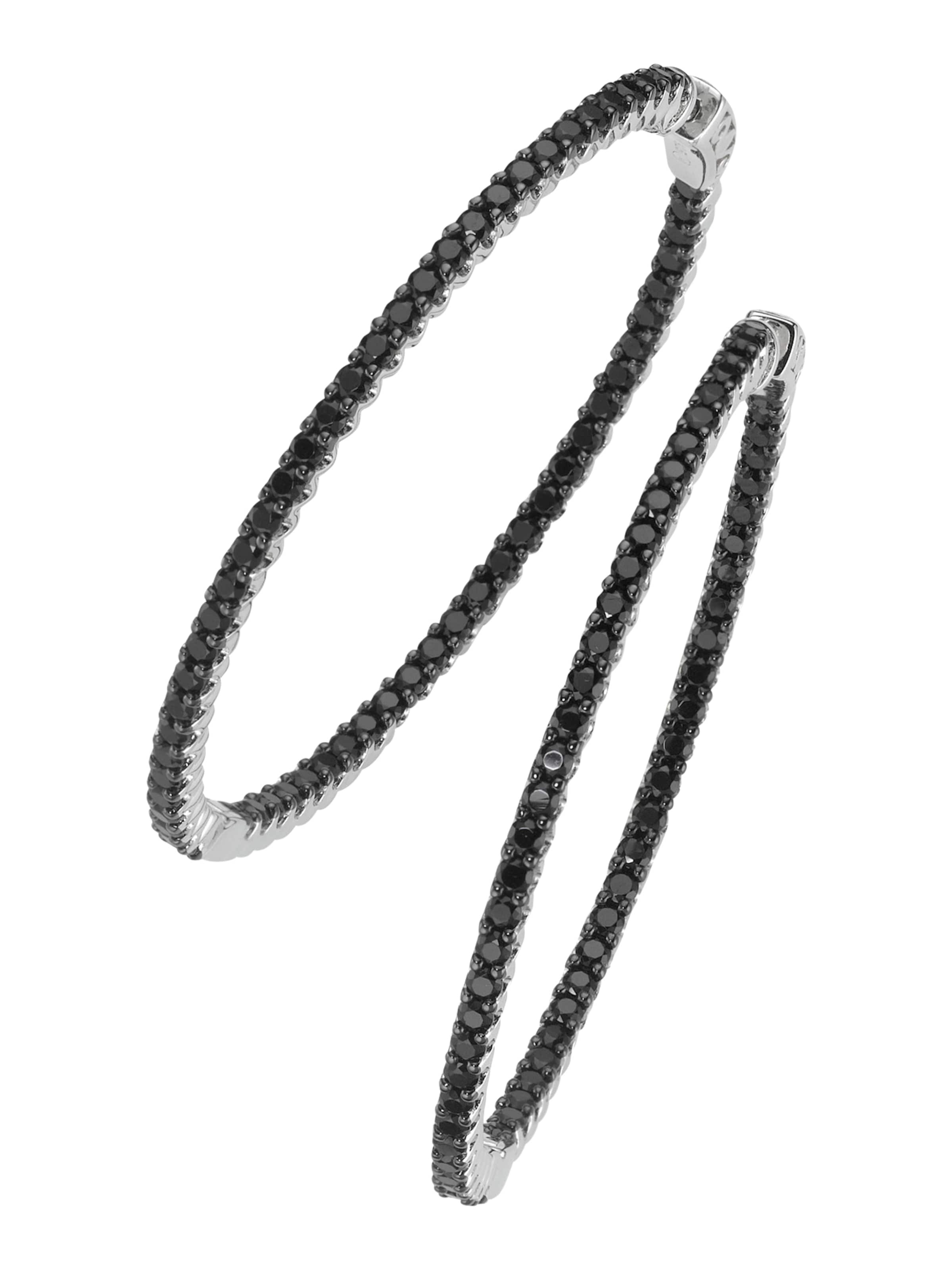 Boucles d'oreilles Giorgio Martello Milano en noir : devant