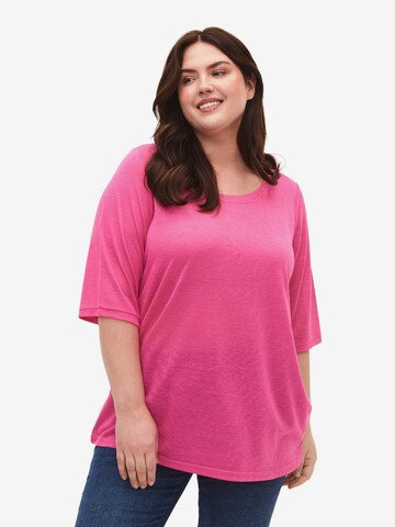 Zizzi Blouse 'Mamia' in Pink: front
