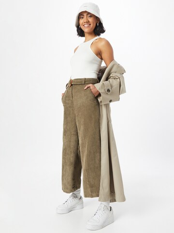 Wide Leg Pantalon Koton en vert