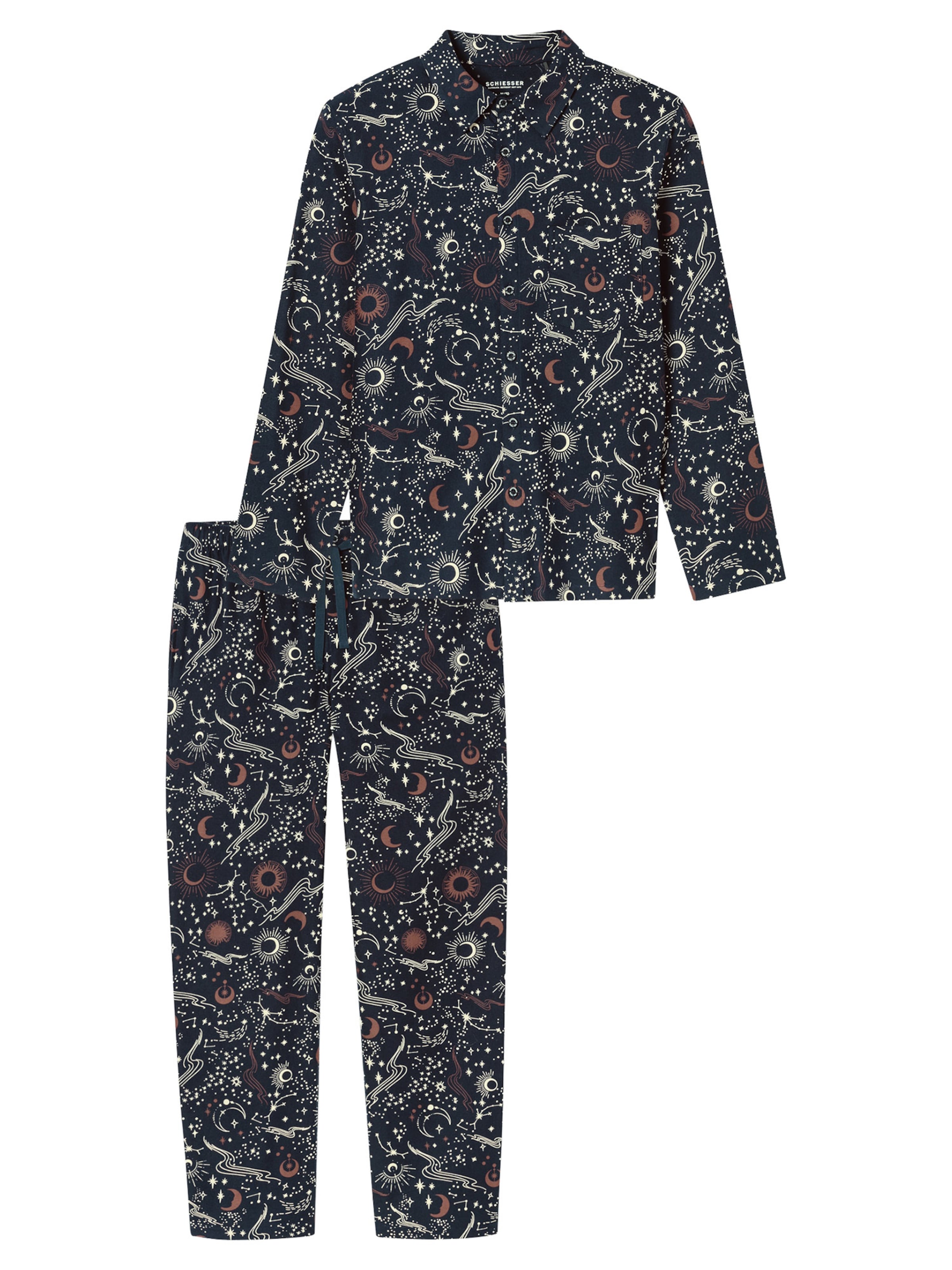 Pyjama long ' X-Mas Gifting Sets ' SCHIESSER en bleu : devant