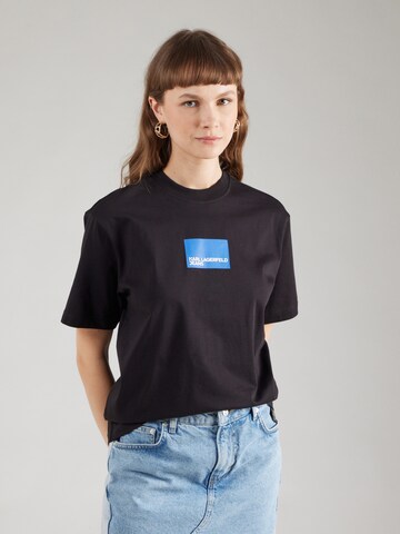 KARL LAGERFELD JEANS - Camiseta en negro: frente