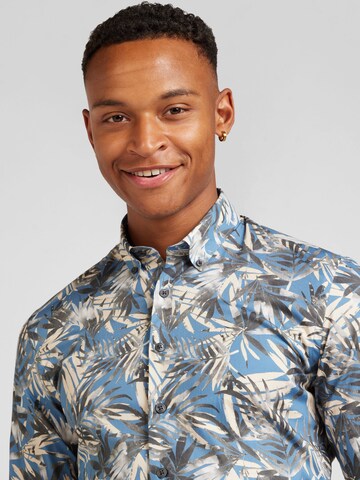 Lindbergh Slim Fit Hemd in Blau