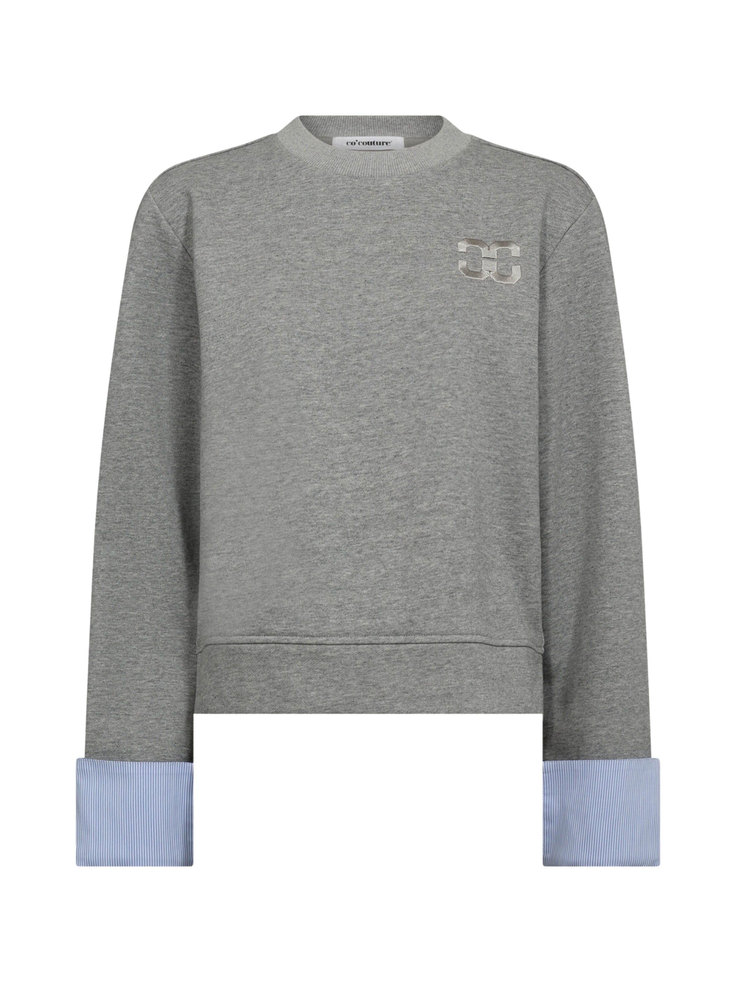 Sweat-shirt 'Daniella' co'couture en gris : devant