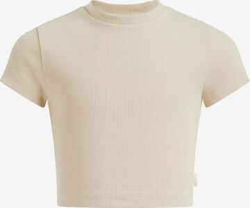 T-Shirt WE Fashion en beige : devant