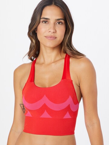 ADIDAS SPORTSWEAR Bustier Sport bh in Roze: voorkant