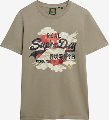T-Shirt 'Tokyo' Superdry en vert : devant