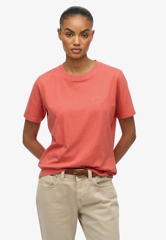 T-shirt 'Essential' Superdry en rose : devant