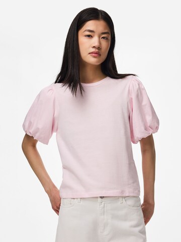 T-shirt PIECES en rose : devant