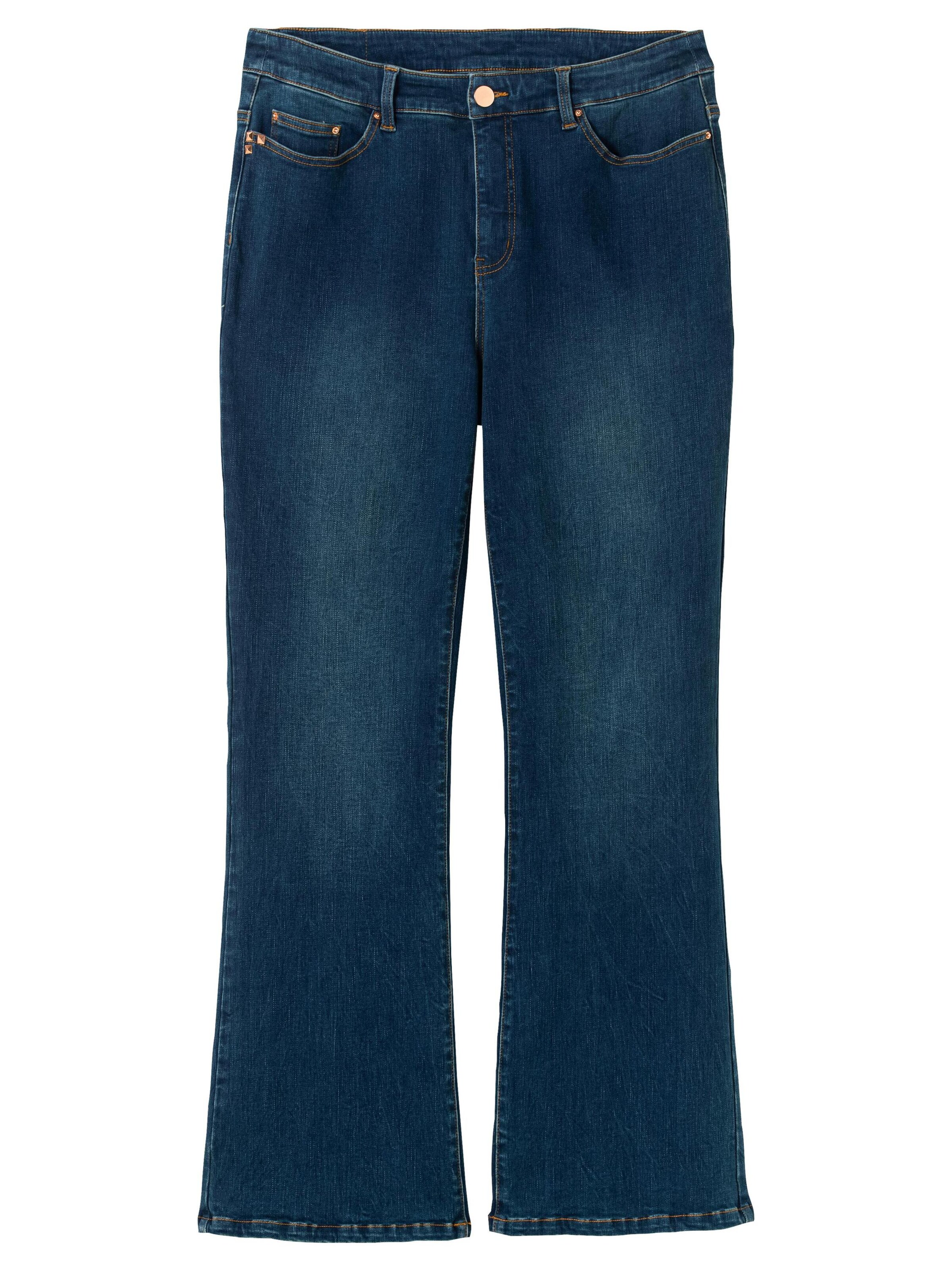 SHEEGO Alt laienev Teksapüksid, värv sinine: eest vaates