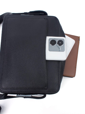 CYCAS D'OR - Bolso de hombro 'LEVANZO FINGERPRINT RECOGNITION' en negro