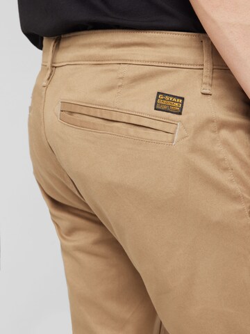 G-STAR Skinny Chino kalhoty – hnědá