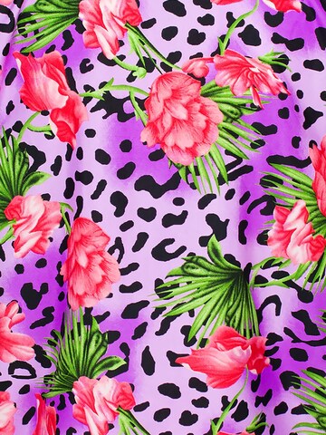 King Kameha Schal 'Leopard Flowers' in Lila