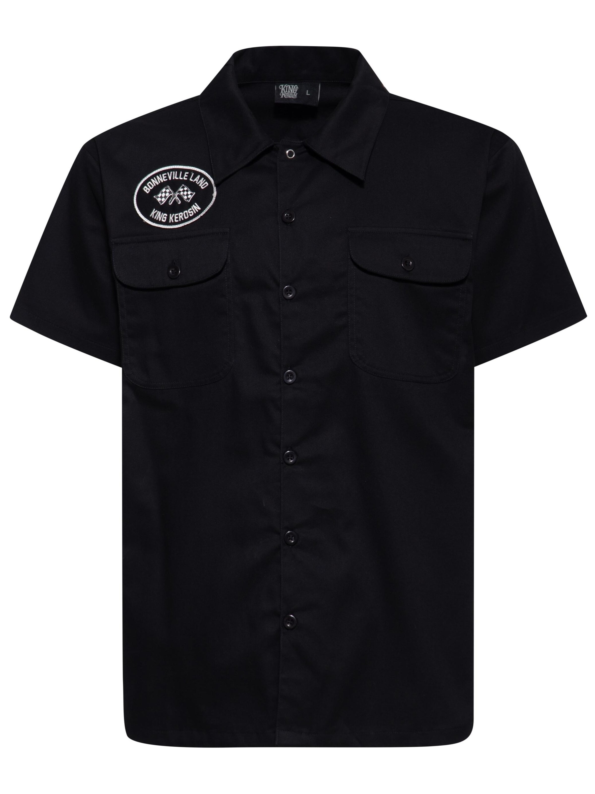 King Kerosin Hemd 'Bonneville Land' in XXXL in schwarz, Produktansicht