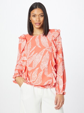 Wallis Blouse in Orange: front