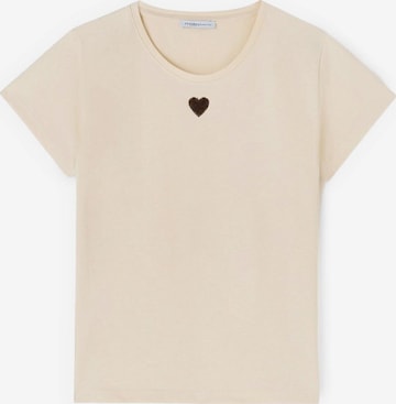 T-shirt MOTIVI en beige : devant